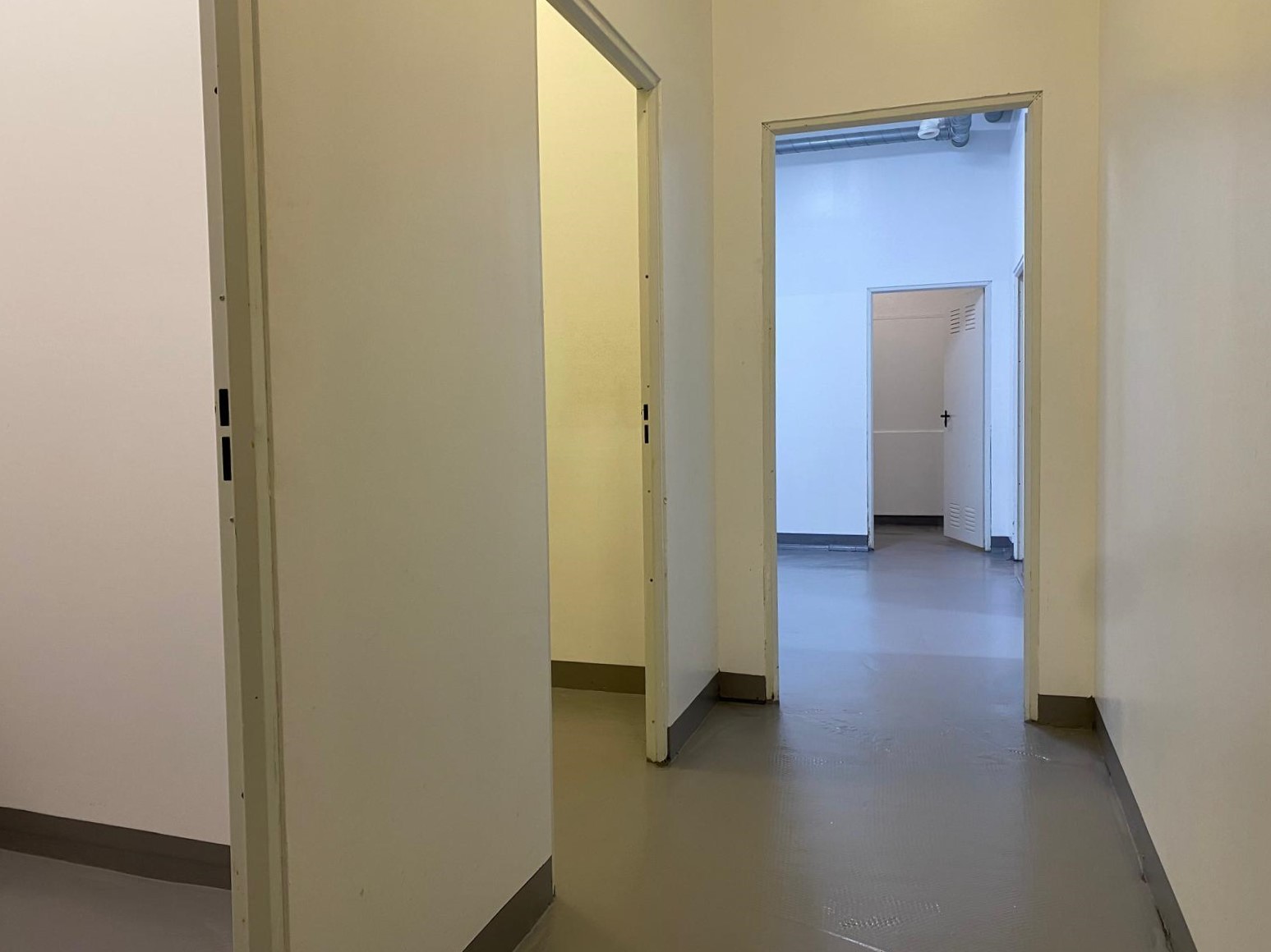 Pasillo con puertas en un inmueble